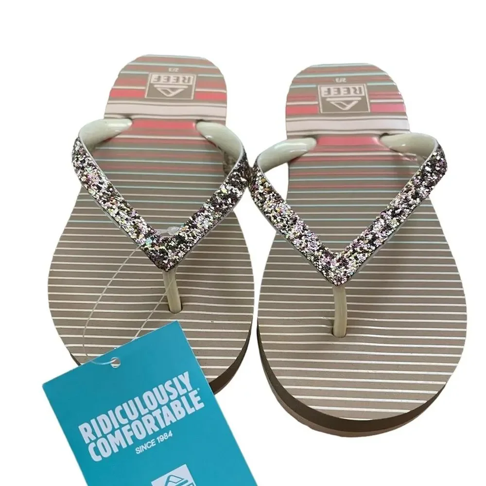 Reef Kids Stargazer Flip Flops Size 2/3 NWT